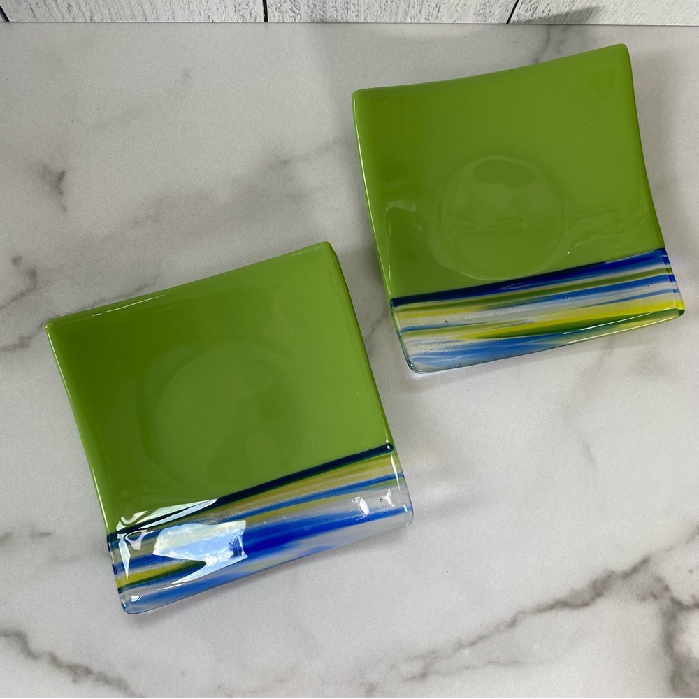 Handmade Glass Resin appetizer/Snack plates